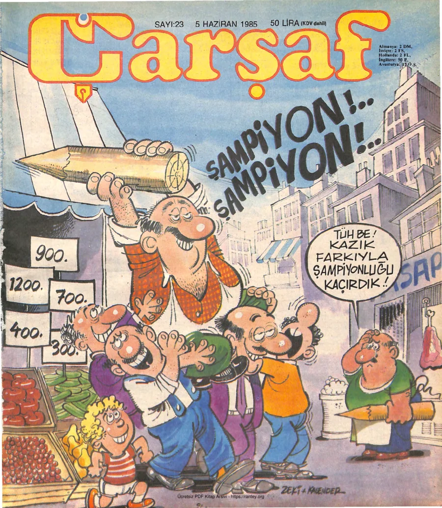 Çarşaf 1985 23 kapak görseli