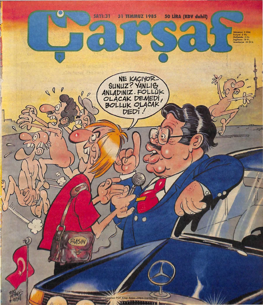 Çarşaf 1985 31 kapak görseli