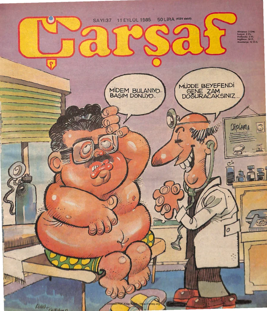 Çarşaf 1985 37 kapak görseli