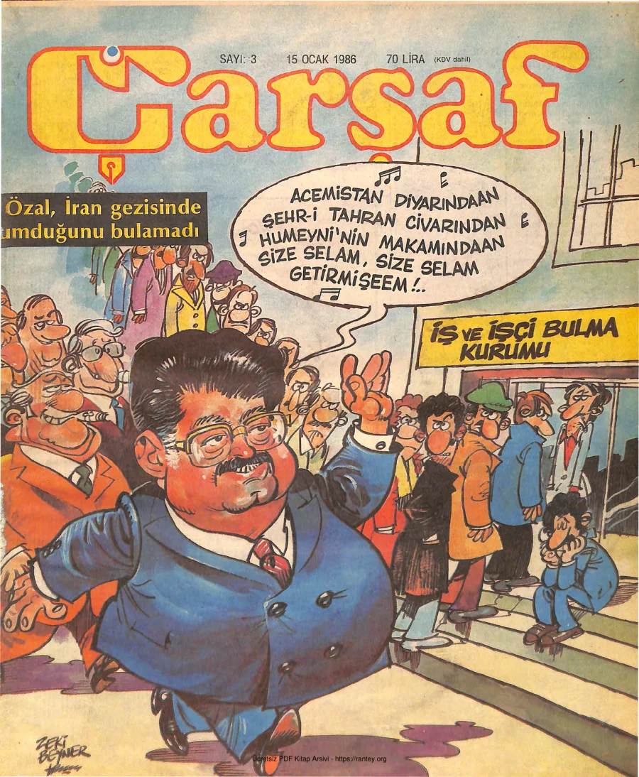 Çarşaf 1986 03 kapak görseli