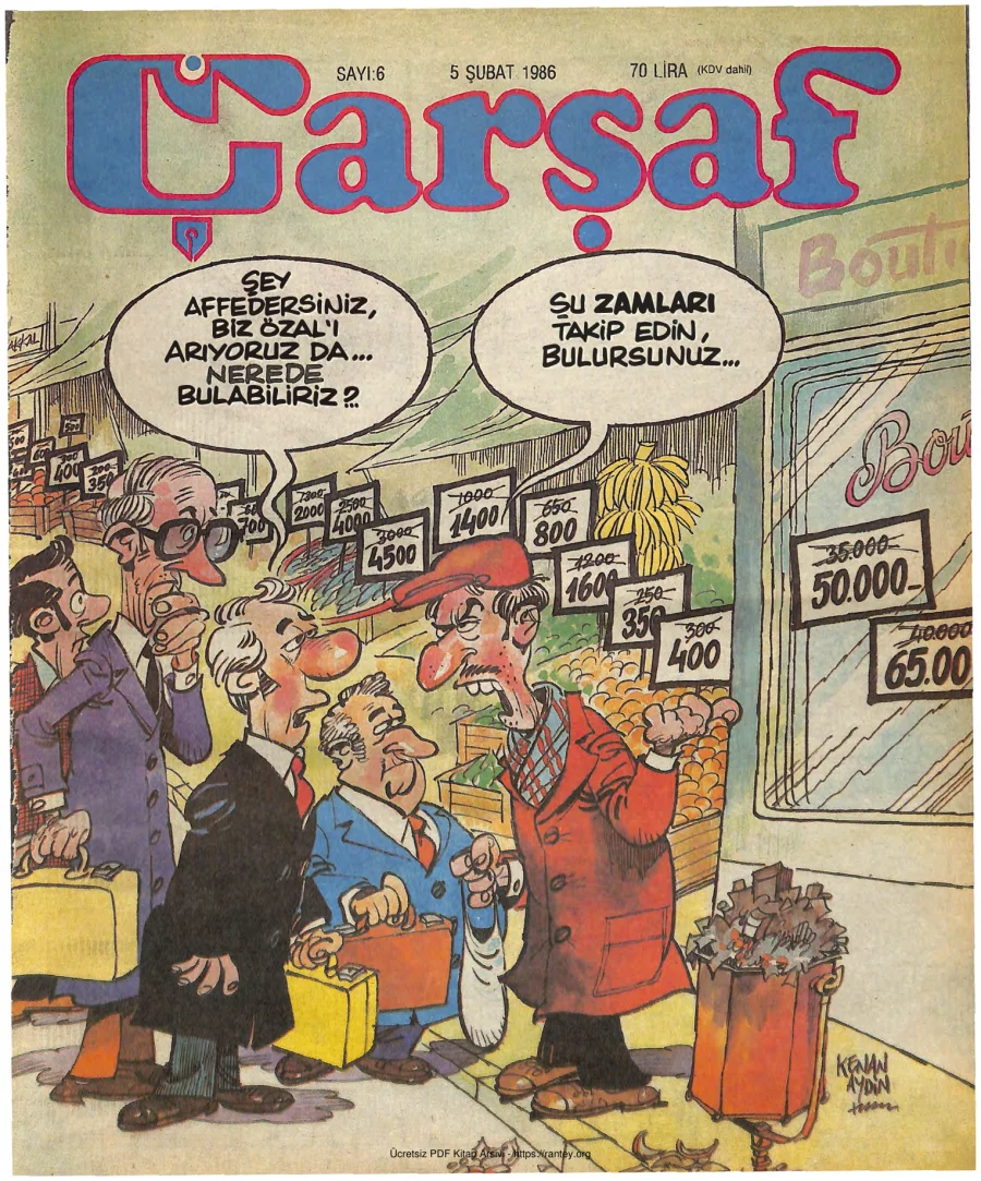 Çarşaf 1986 06 kapak görseli
