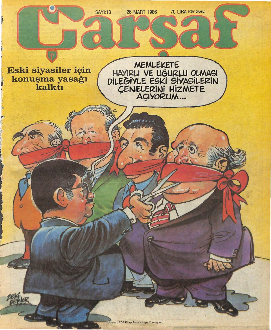 Çarşaf 1986 13 kapak görseli