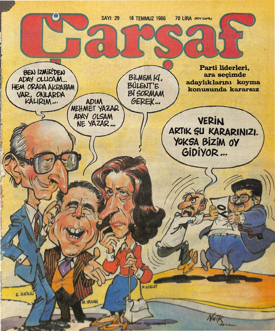 Çarşaf 1986 29 kapak görseli
