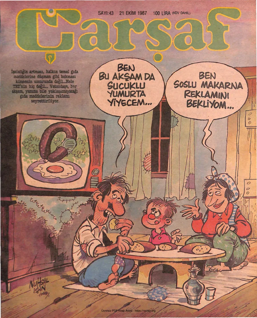Çarşaf 1987 43 kapak görseli
