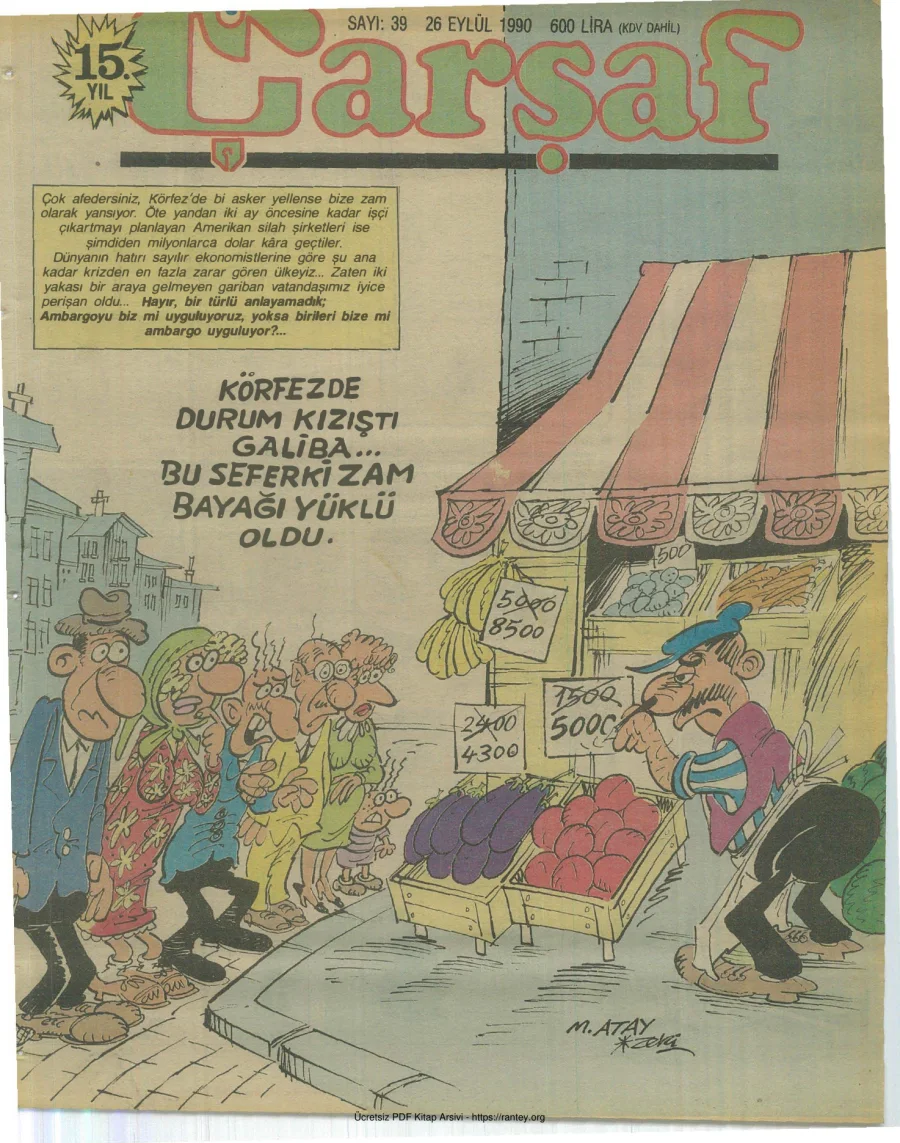 Çarşaf 1990 39 kapak görseli