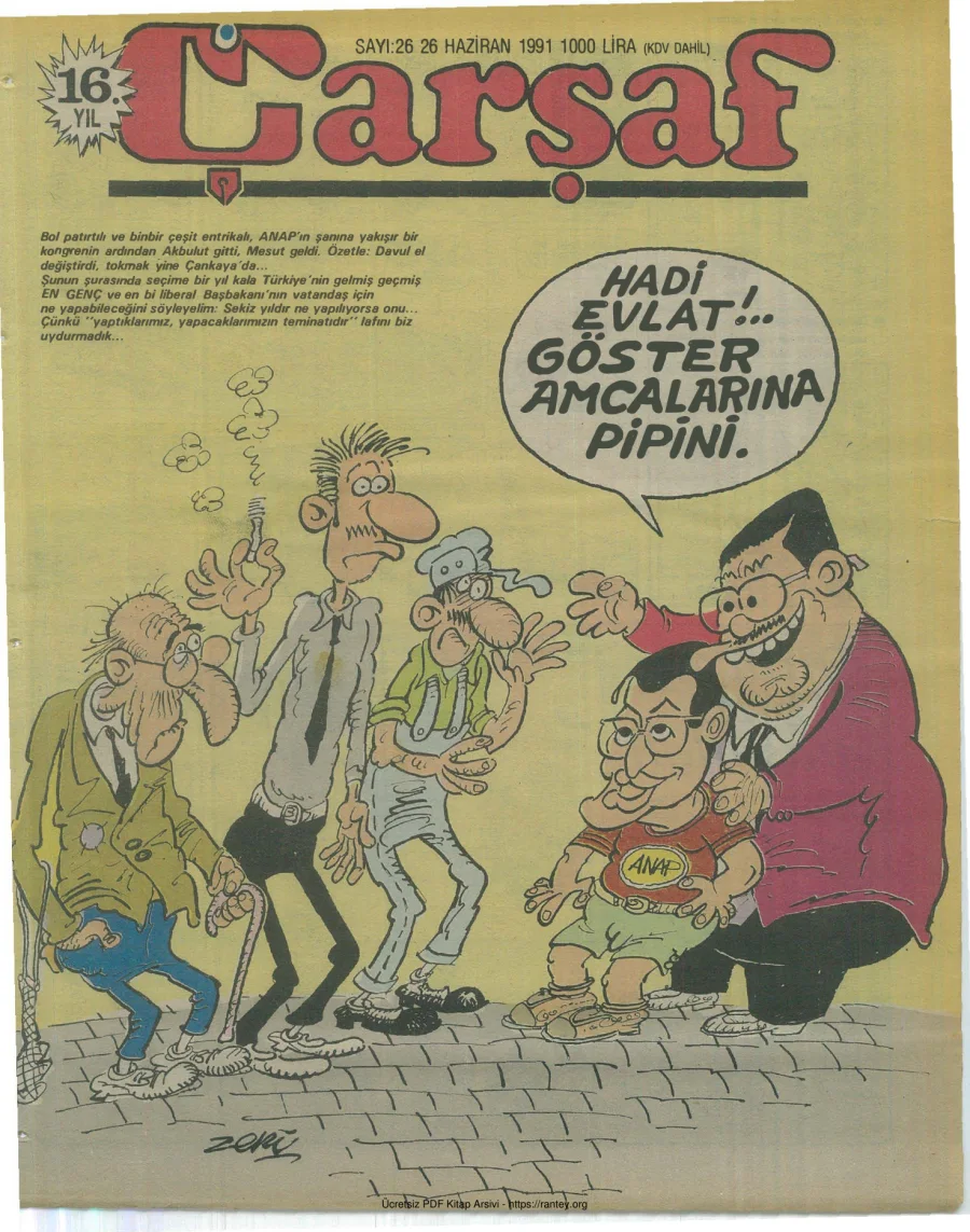 Çarşaf 1991 26 kapak görseli