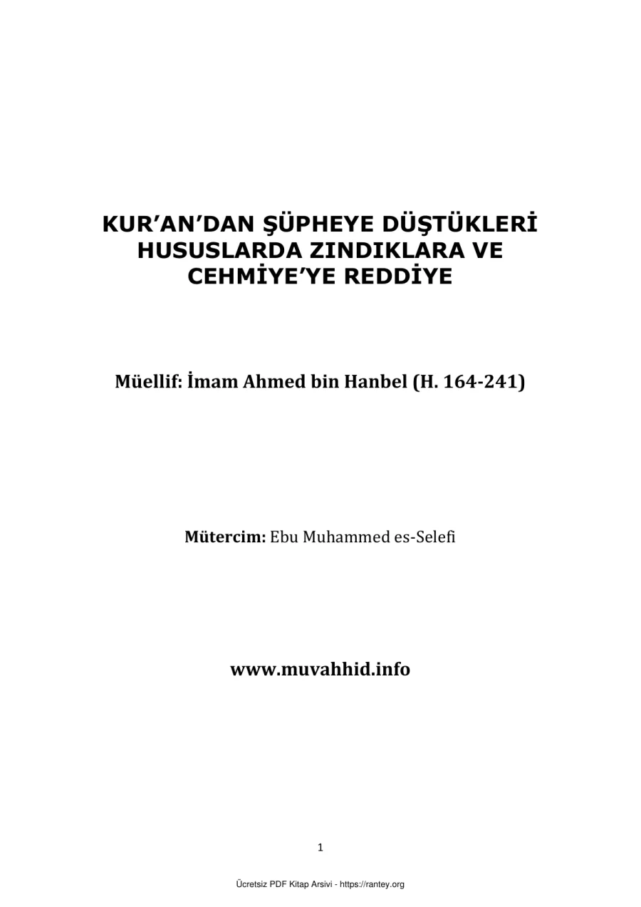 CEHMİYE YE REDDİYE Ebu Abdulmumin Tekin Mıhçı kapak görseli