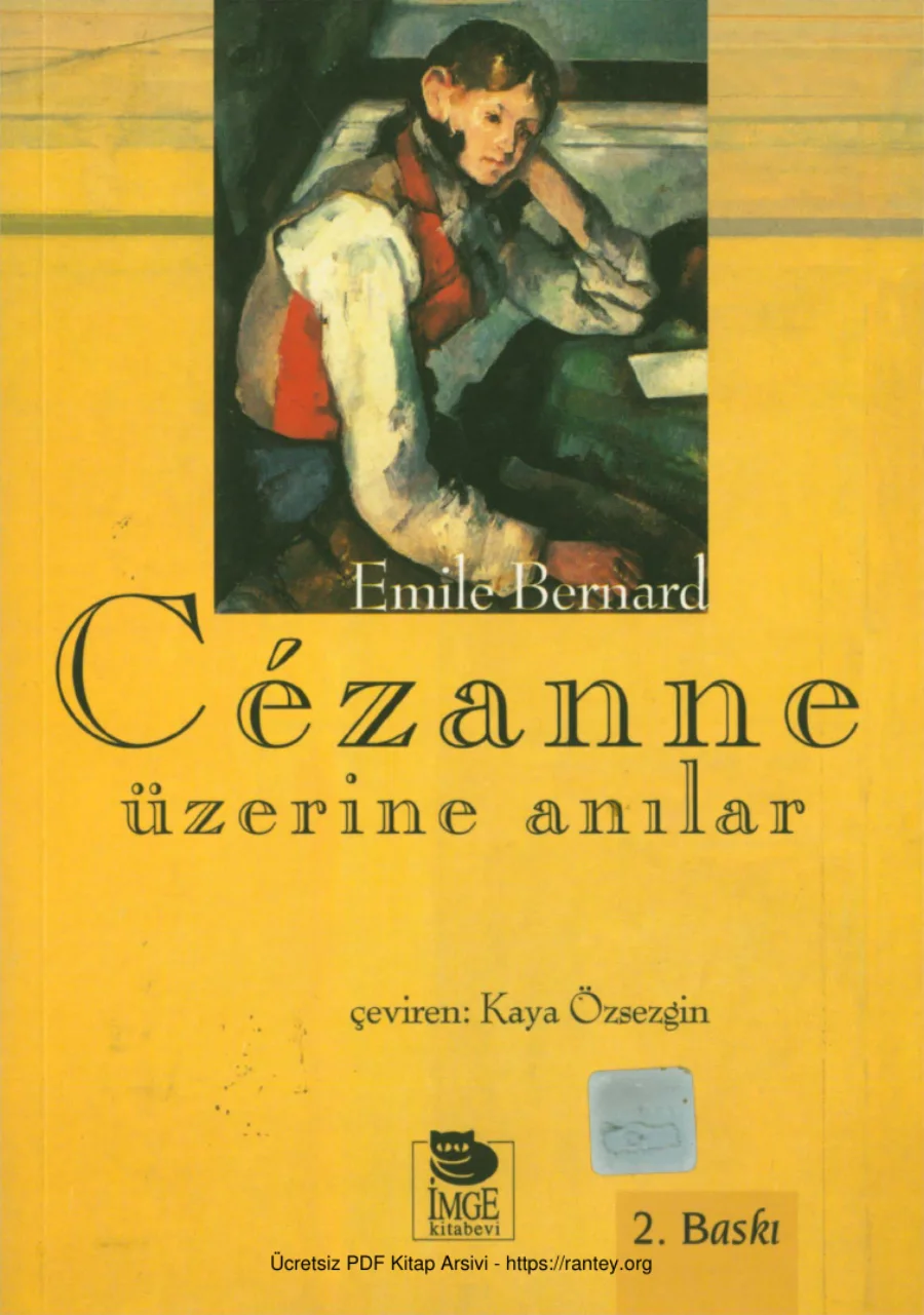Cezanne Üzerine Anılar İmge Kitabevi kapak görseli