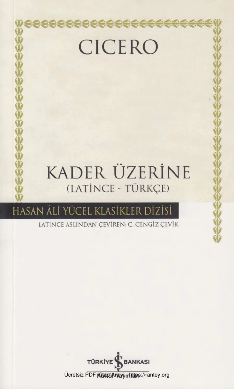 Cicero Kader Üzerine kapak görseli
