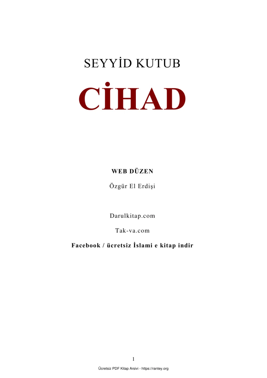 CİHAD SEYYİD KUTUB Ebu Abdulmumin Tekin Mıhçı kapak görseli