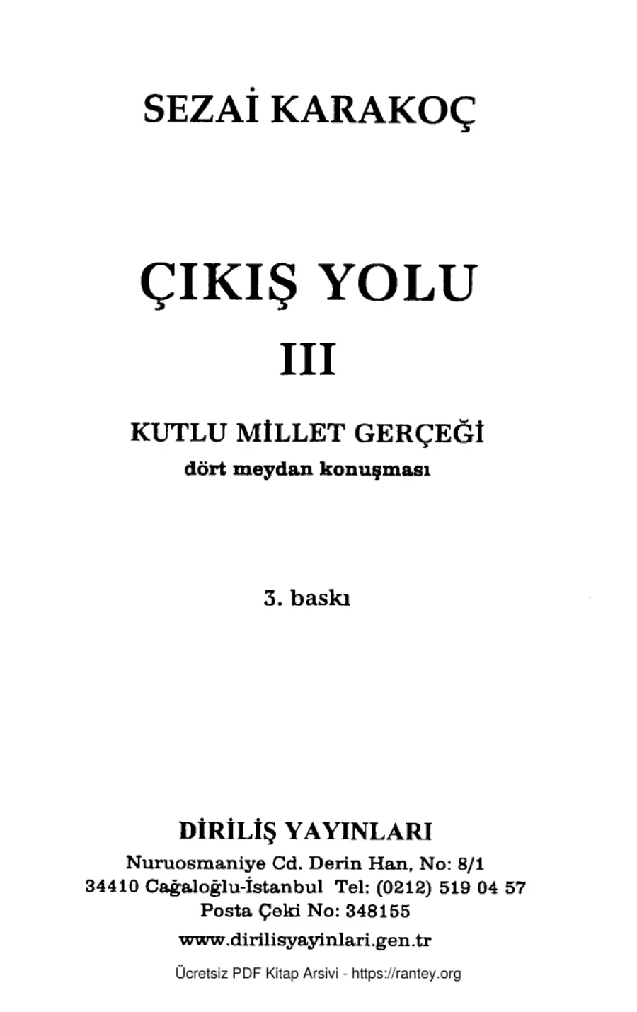 Çıkıl Yolu III Kutlu Millet Gerçeği kapak görseli