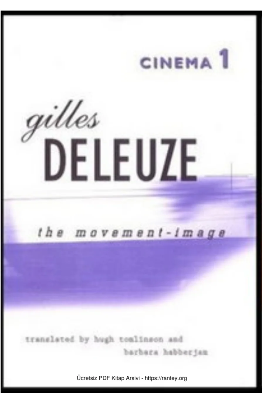 Cinema 1 The Movement İmage Üniversity of Minnesota Press kapak görseli