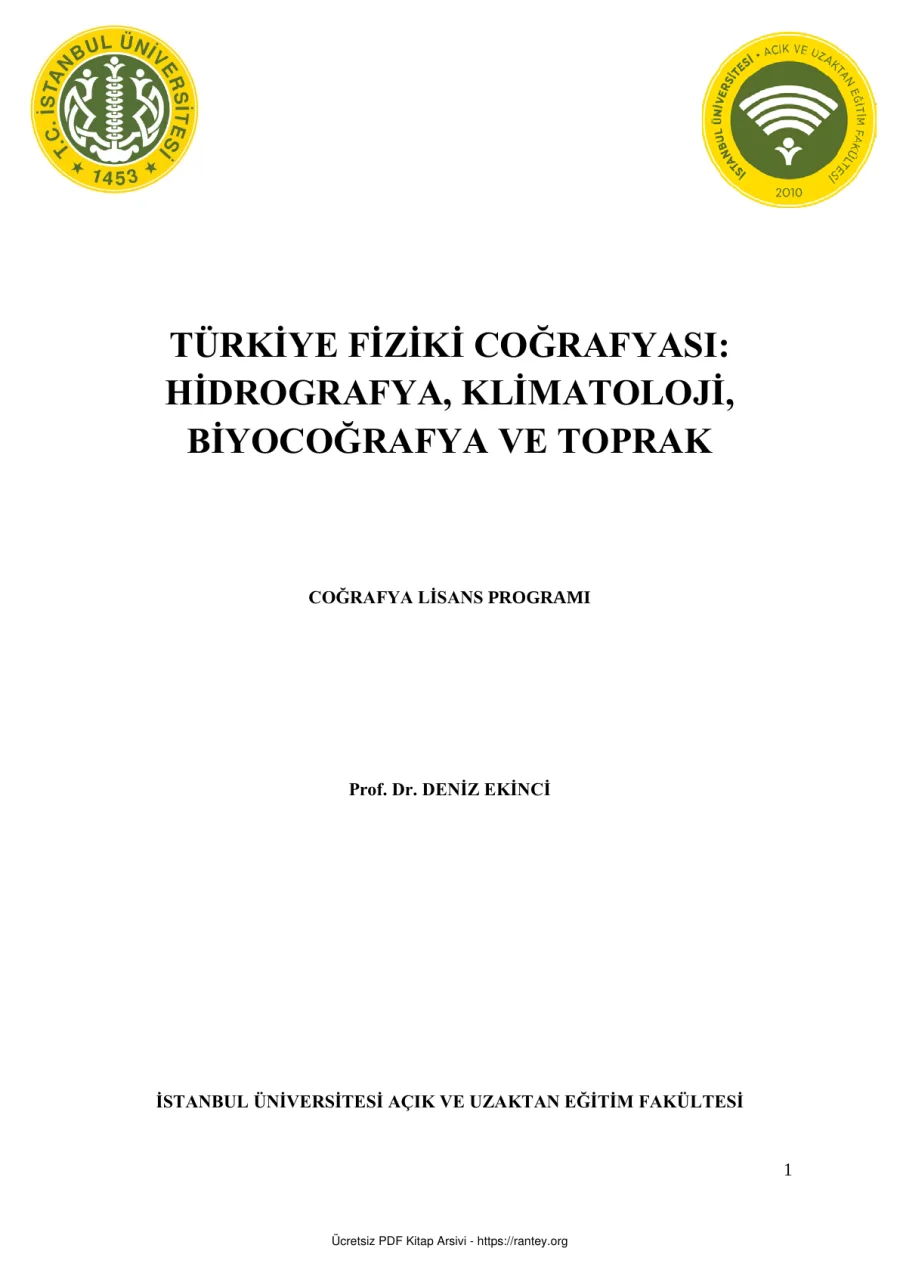 cografyasi hidrografya klimatoloji biyocografya ve toprak ders notu kapak görseli