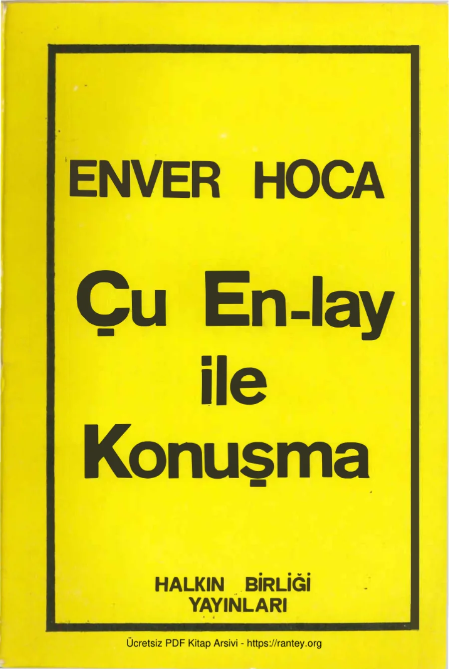 Çu En Lay ile Konuşma kapak görseli