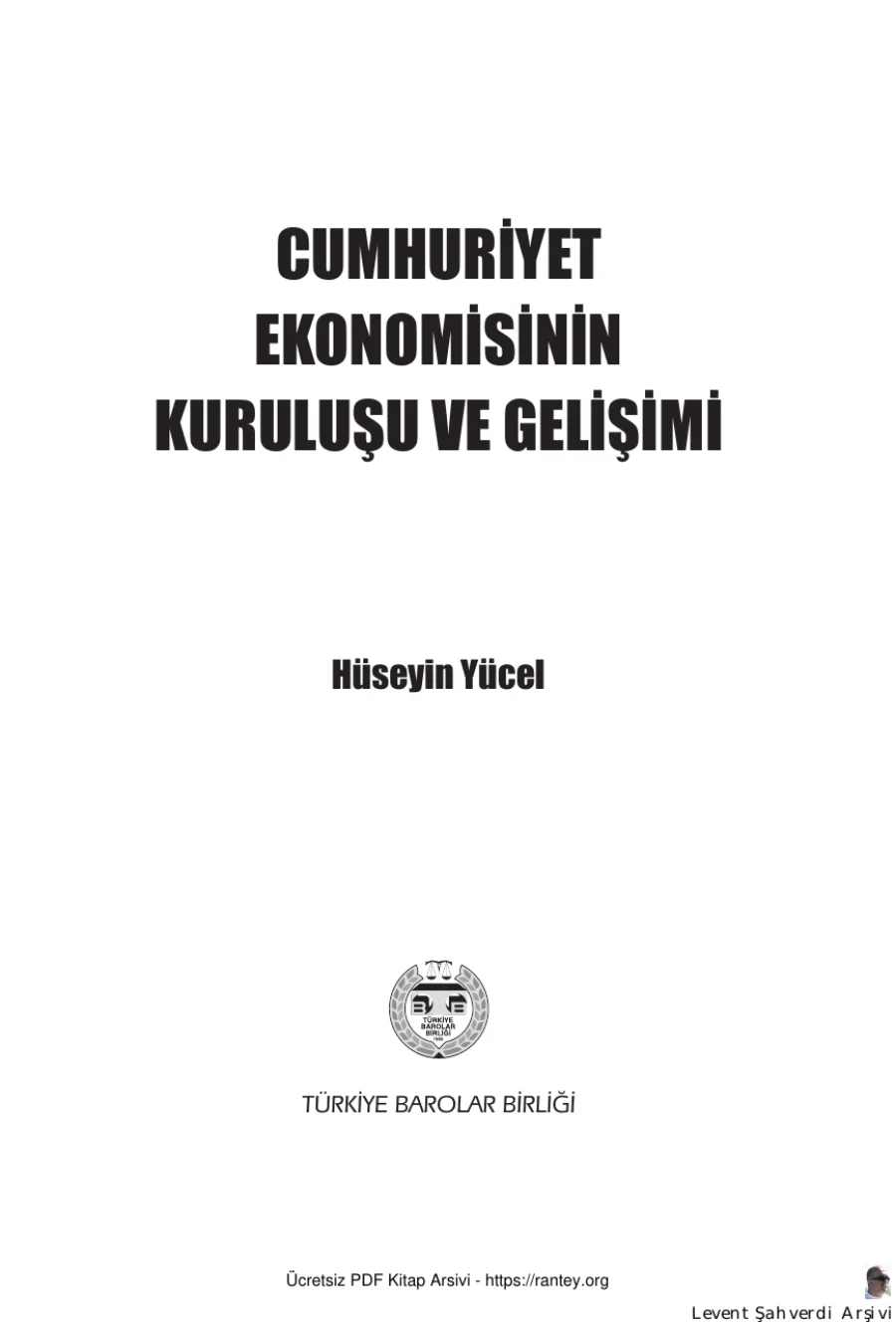 Cumhuriyet Ekonomisinin Kuruluşu ve Gelişimi TBB Yayınları kapak görseli