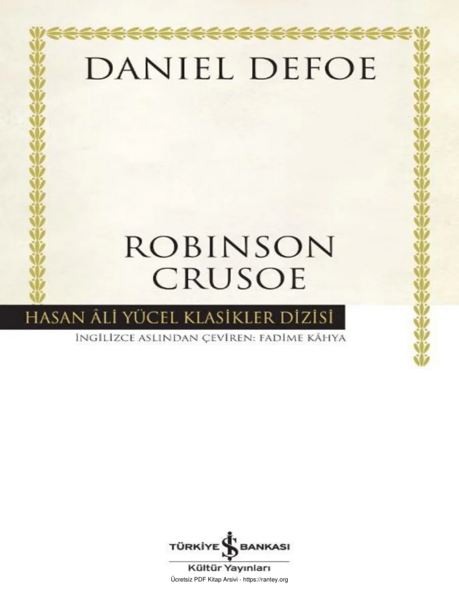 Daniel Defoe kapak görseli