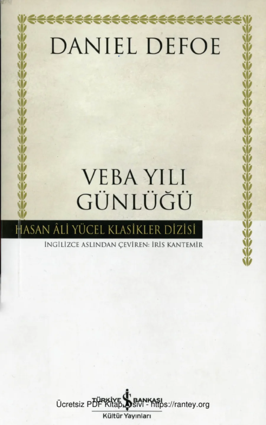 Daniel Defoe Veba Yılı Günlüğü kapak görseli