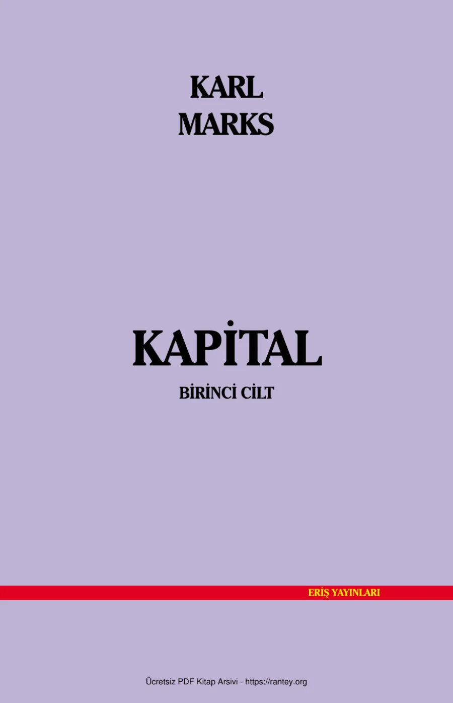 Das Kapital Türkçe kapak görseli