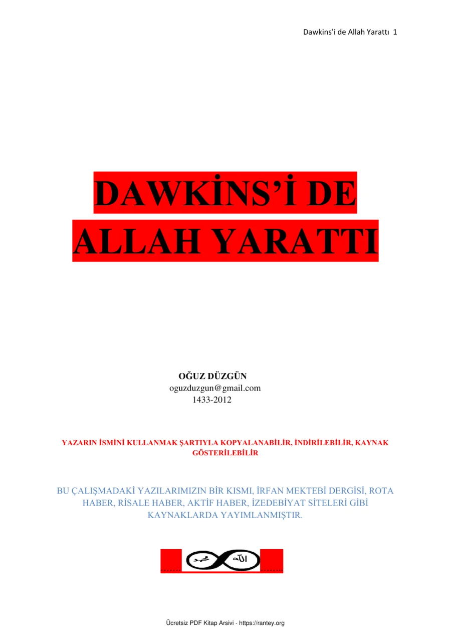 Dawkinsi Allah Yarattı kapak görseli
