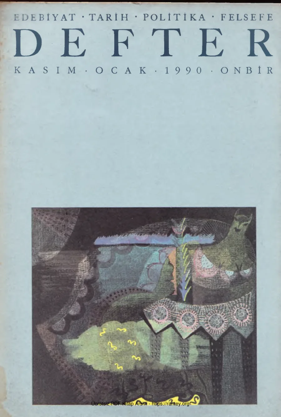 Defter Sayı 11: Kasım 1989 kapak görseli