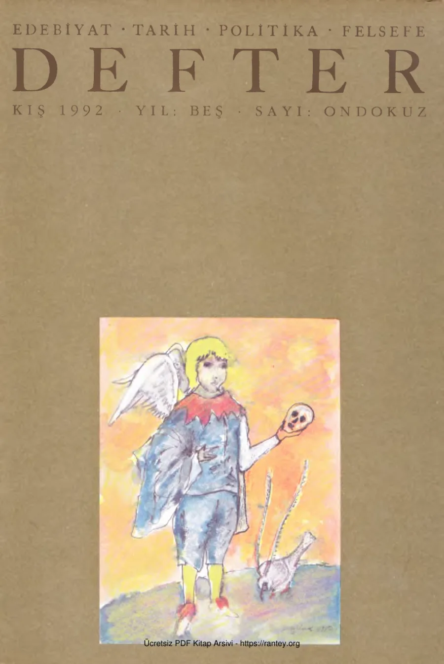 Defter Sayı 19: Kış 1992 kapak görseli