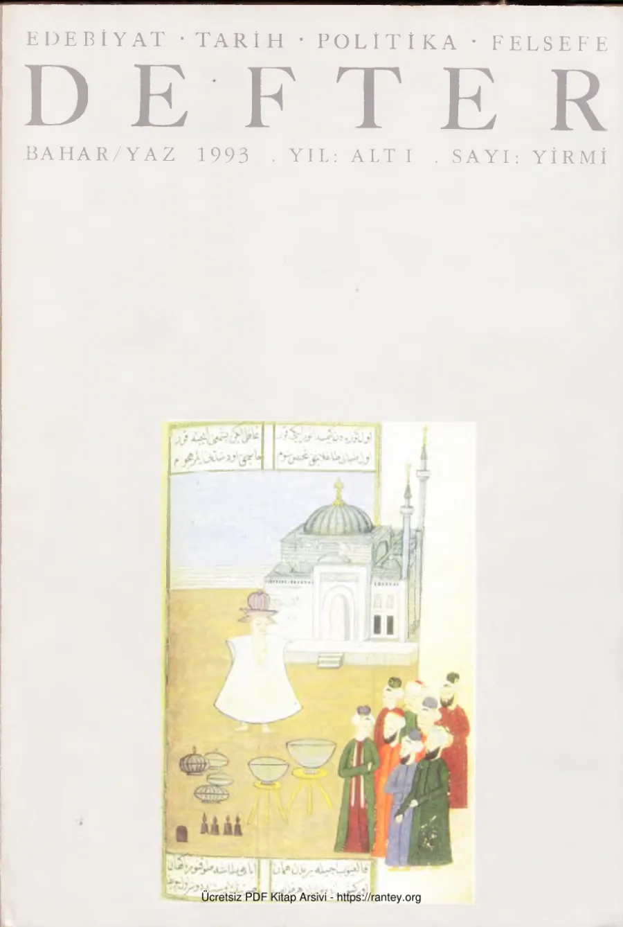 Defter Sayı 20: Bahar 1993 kapak görseli
