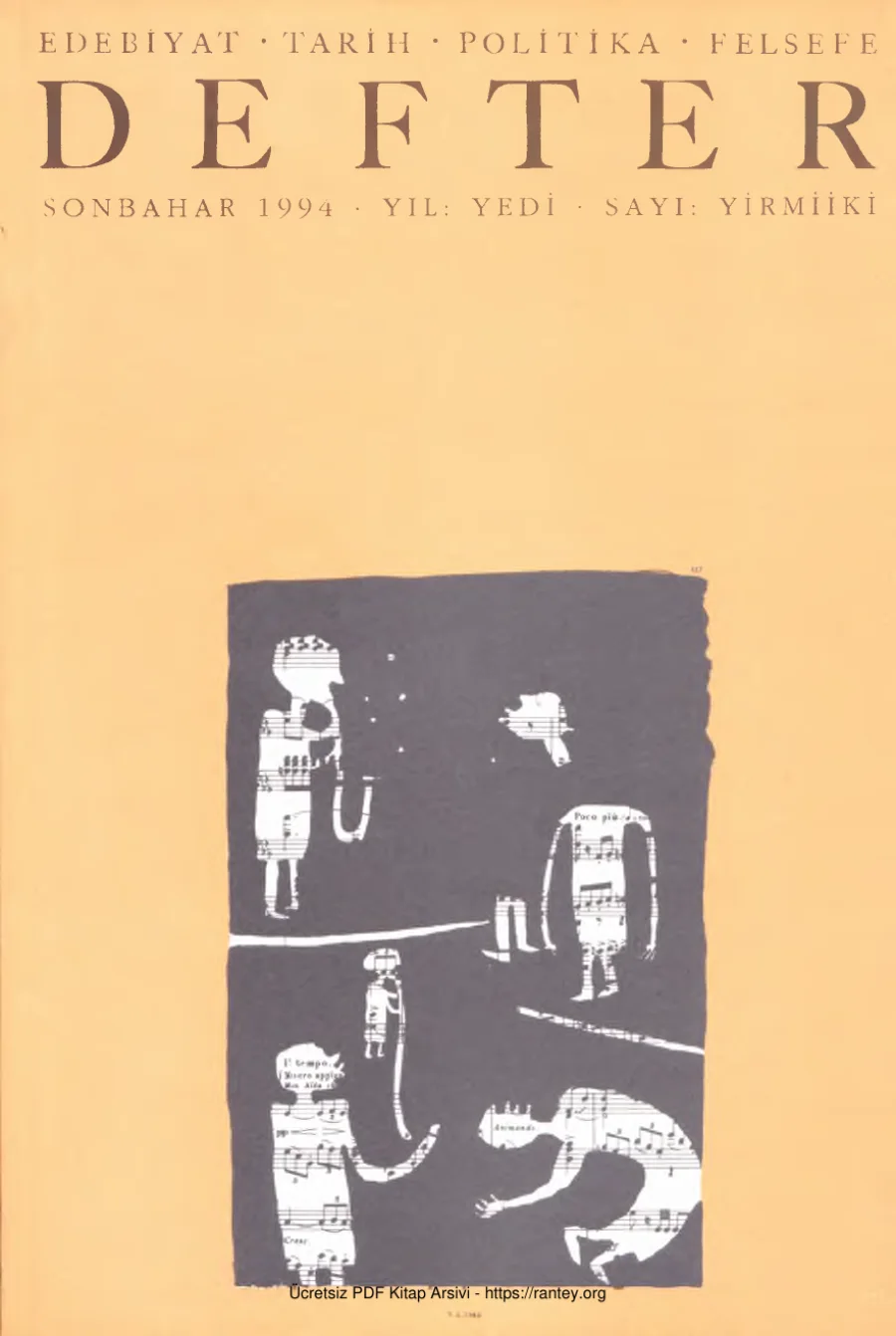 Defter Sayı 22: Sonbahar 1994 kapak görseli