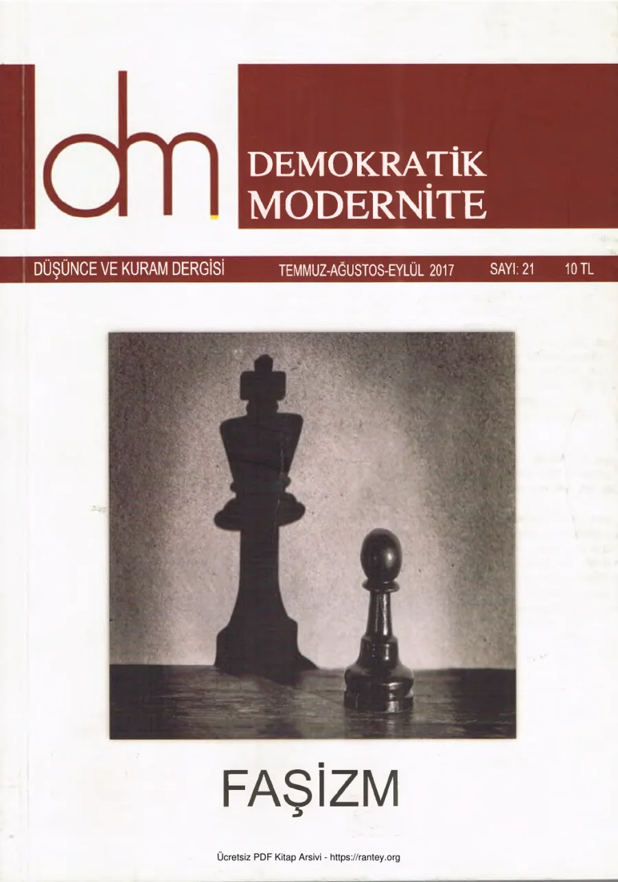 Demokratik Modernite 21 Faşizm Temmuz Ağustor Eylül 2017 kapak görseli