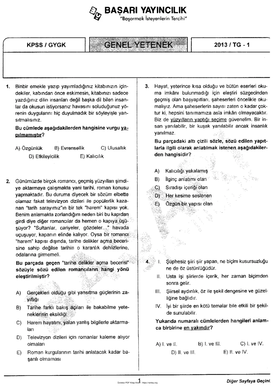 DENEME BAŞARI kapak görseli