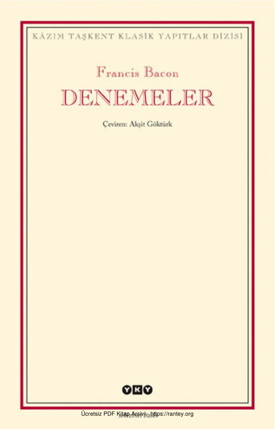 Denemeler kapak görseli
