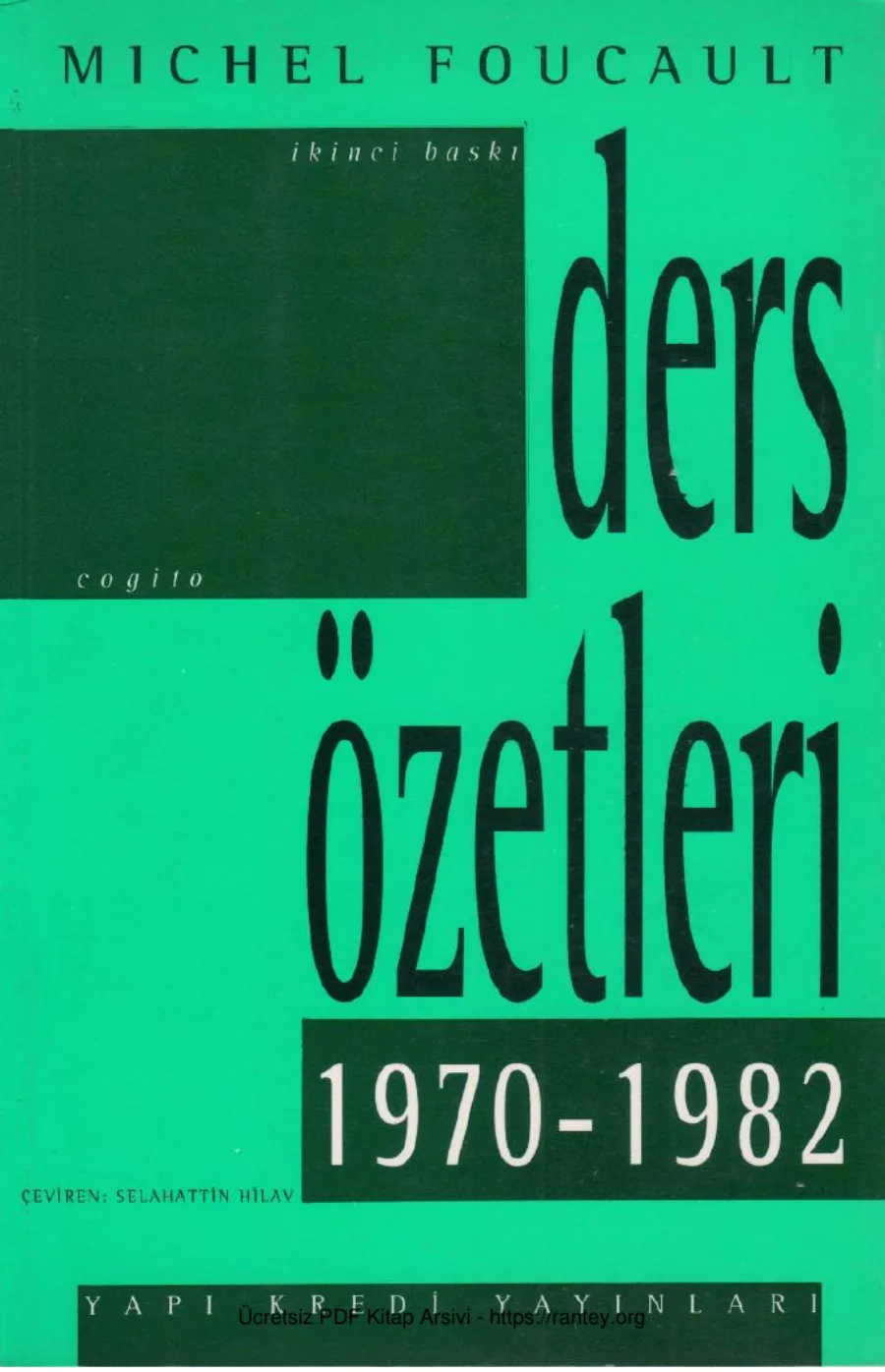 Ders Özetleri 1970-1982 kapak görseli
