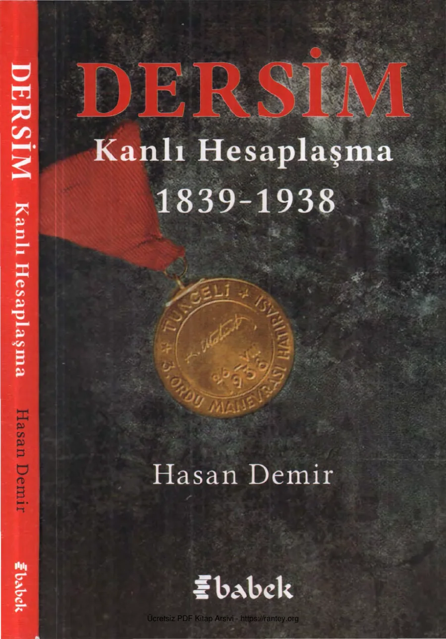 Dersim Kanlı Hesaplaşma 1839 1938 Babek Yayınları kapak görseli