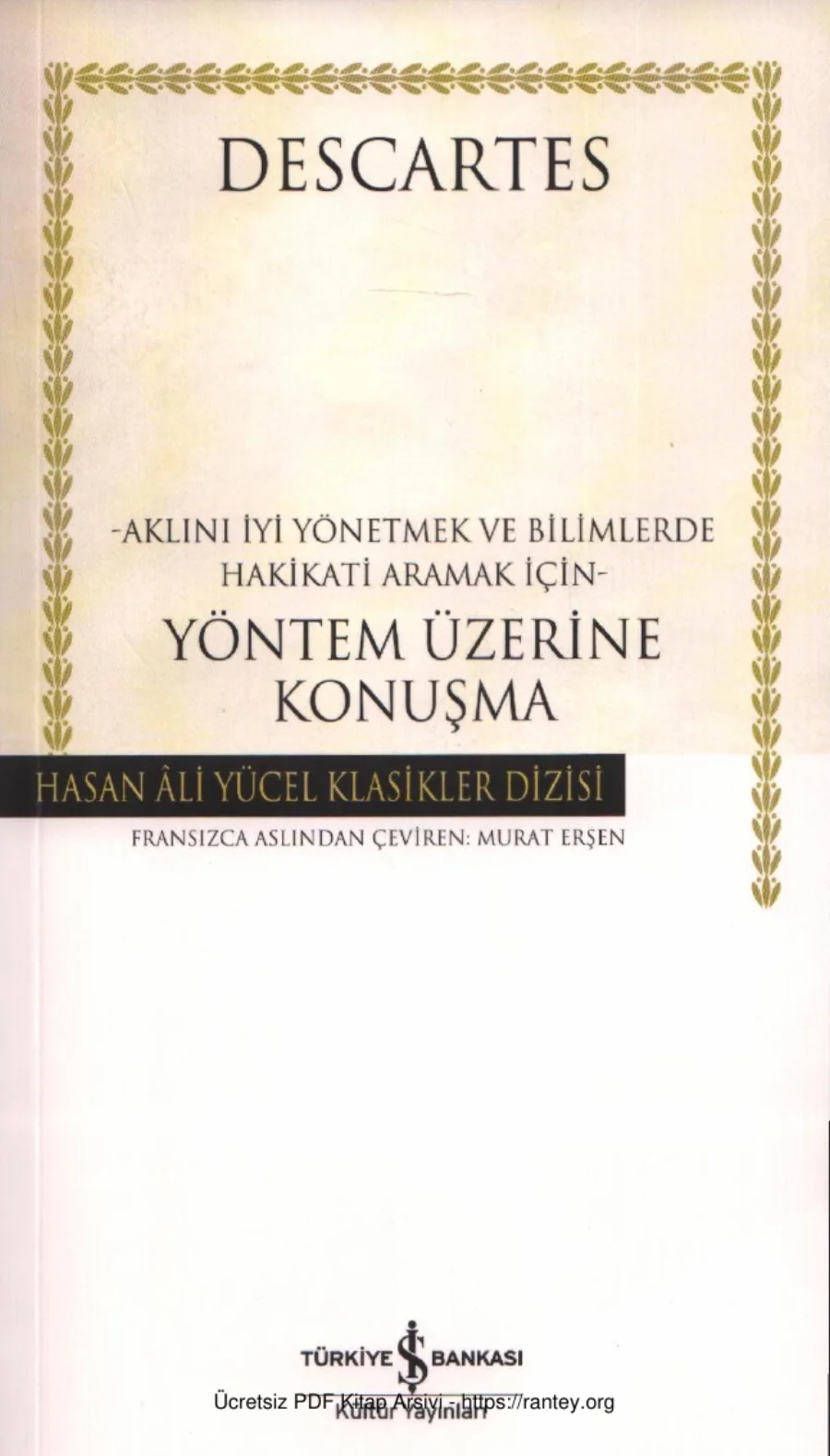 Descartes Yöntem Üzerine Konuşma kapak görseli