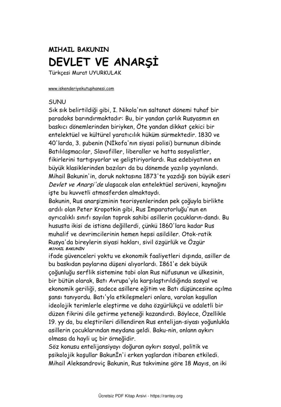 devletveanarsi bakunin kapak görseli