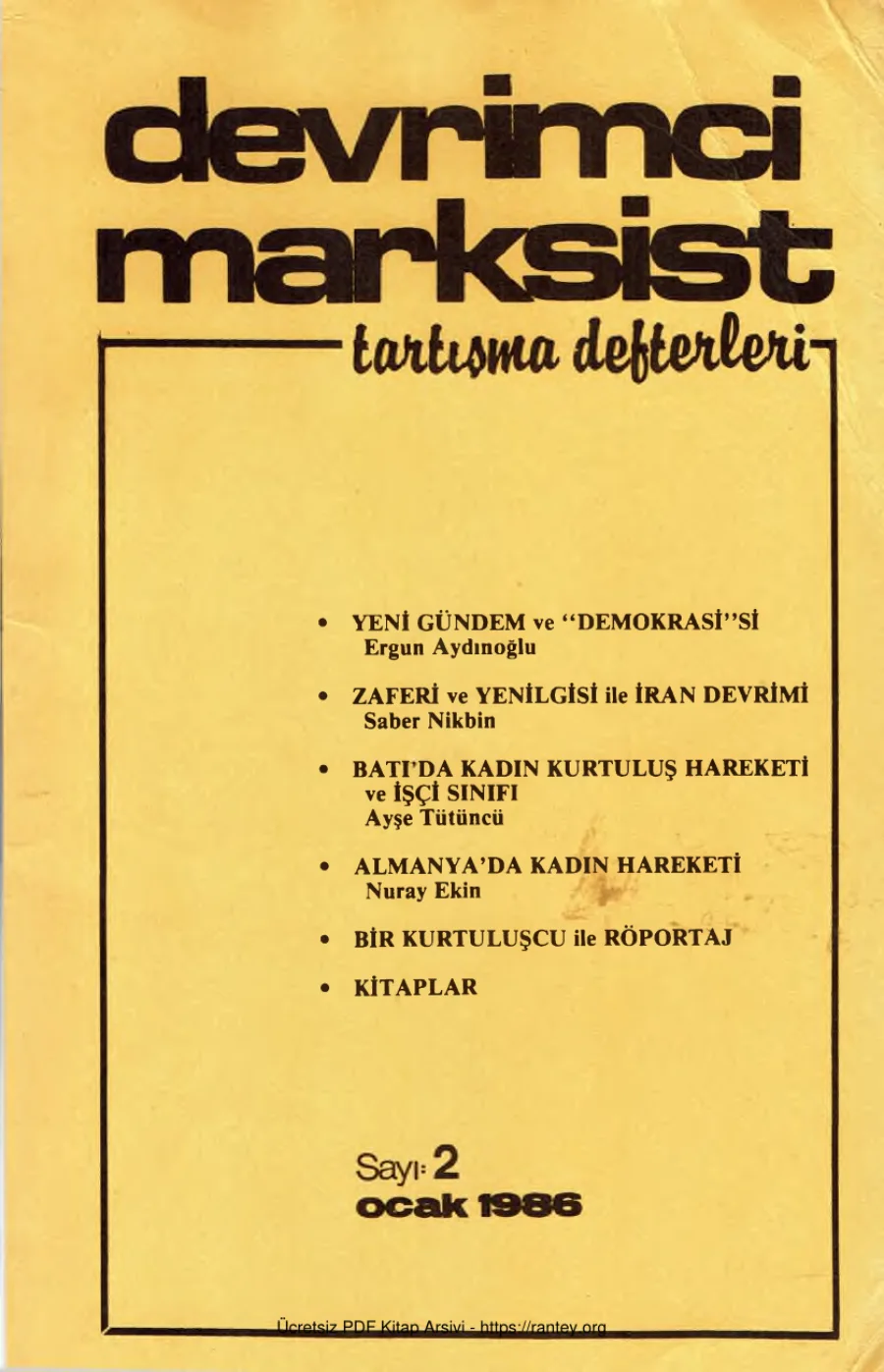 Devrimci Marksist Sayı 02 kapak görseli