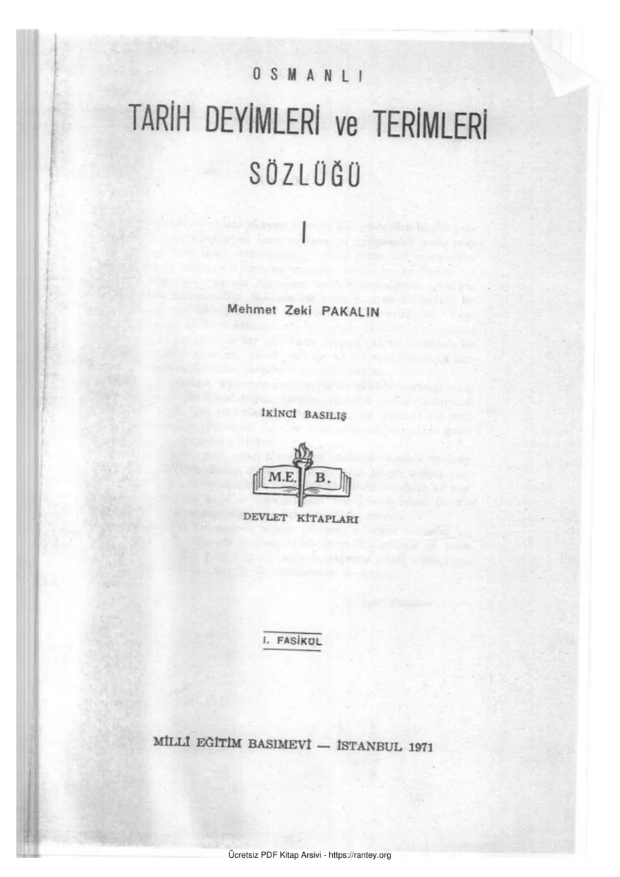 Deyimleri ve Terimleri Sözlüğü 1Cilt 1 Kısım kapak görseli