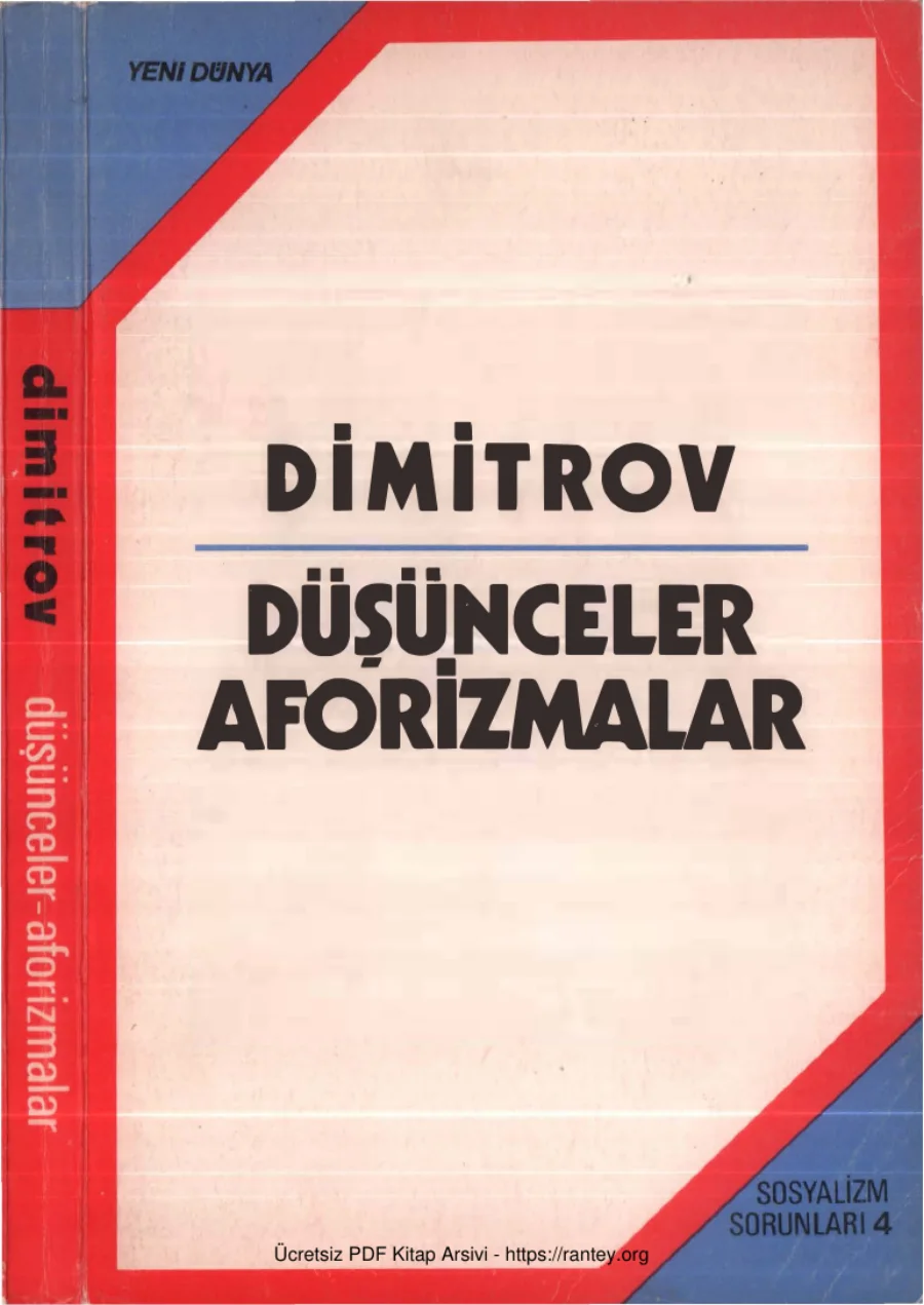Dimitrov Düşünceler Aforizmalar Yeni kapak görseli