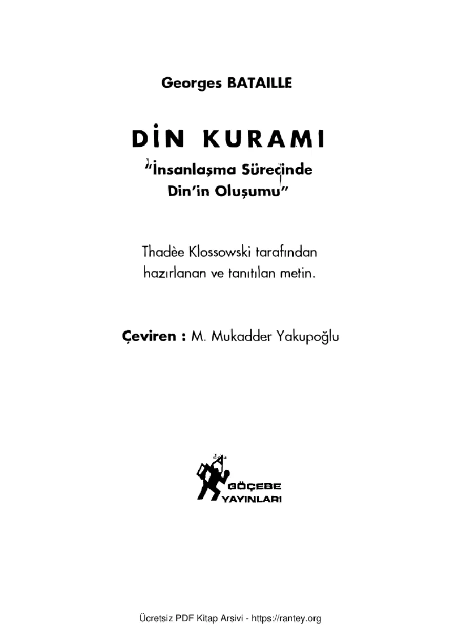 Din Kuramı İnsanlaşma Sürecinde Dinin Oluşumu Göçebe kapak görseli