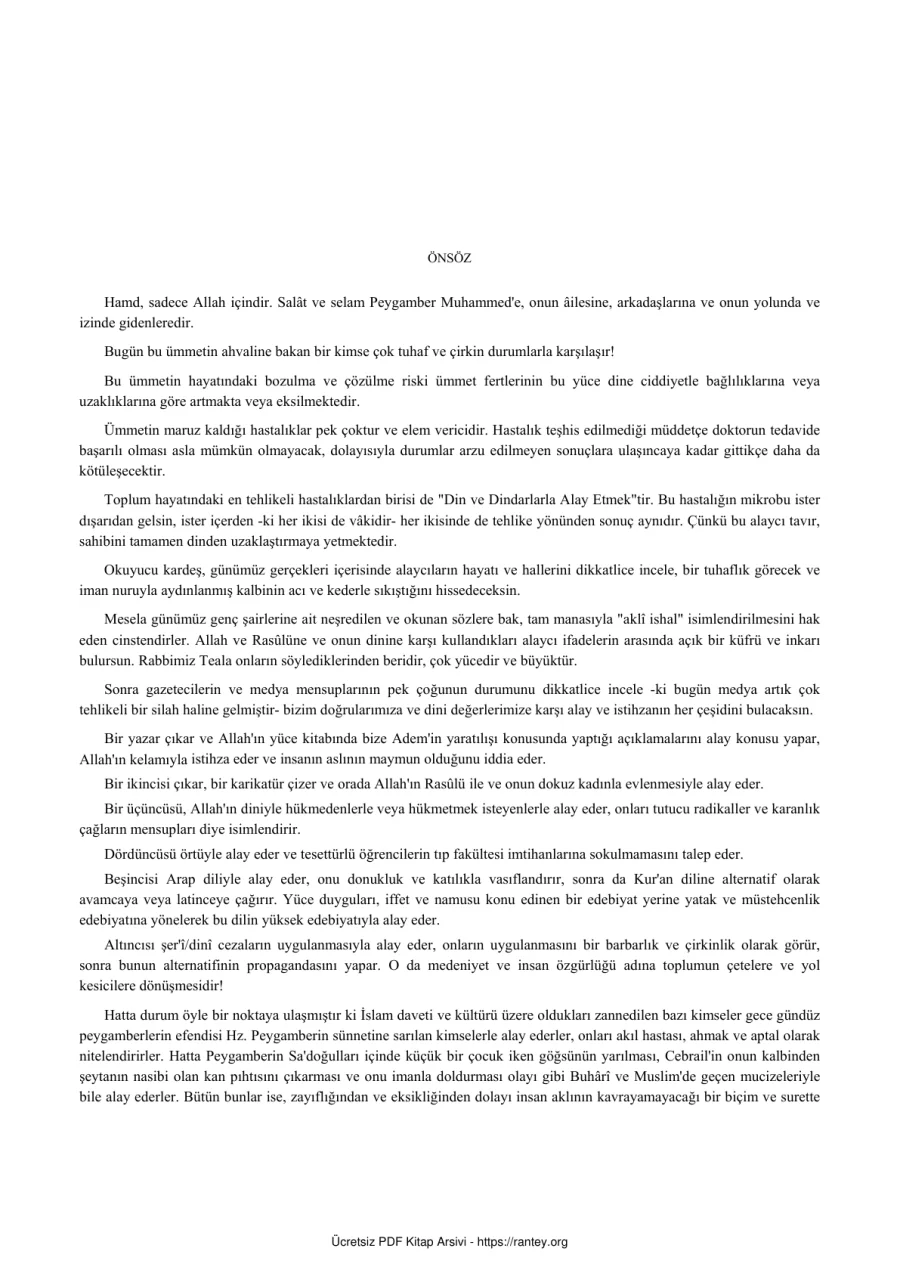 DİN VE DİNDARLARLA ALAY ETMEK Ebu Abdulmumin Tekin Mıhçı kapak görseli