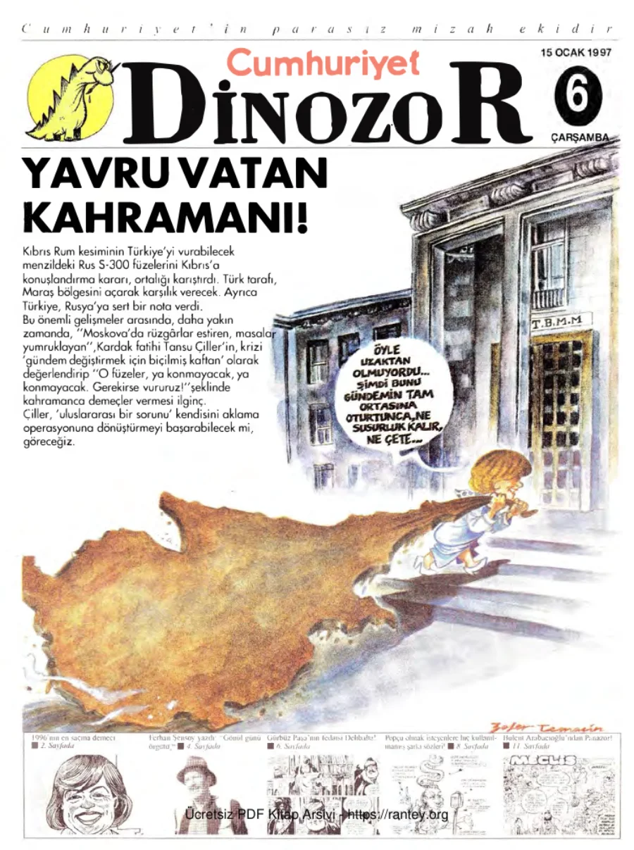 Dinozor Cumhuriyet Parasız Eki Sayı 06 kapak görseli