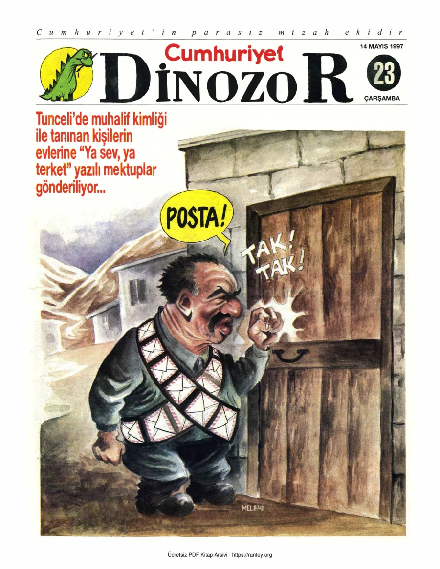 Dinozor Cumhuriyet Parasız Eki Sayı 23 kapak görseli