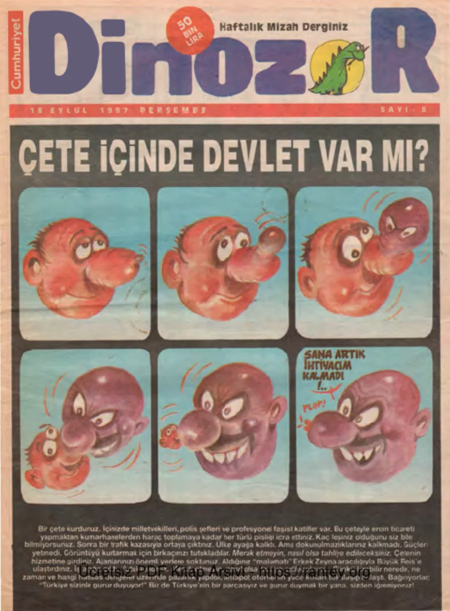 Dinozor Sayı 08 kapak görseli