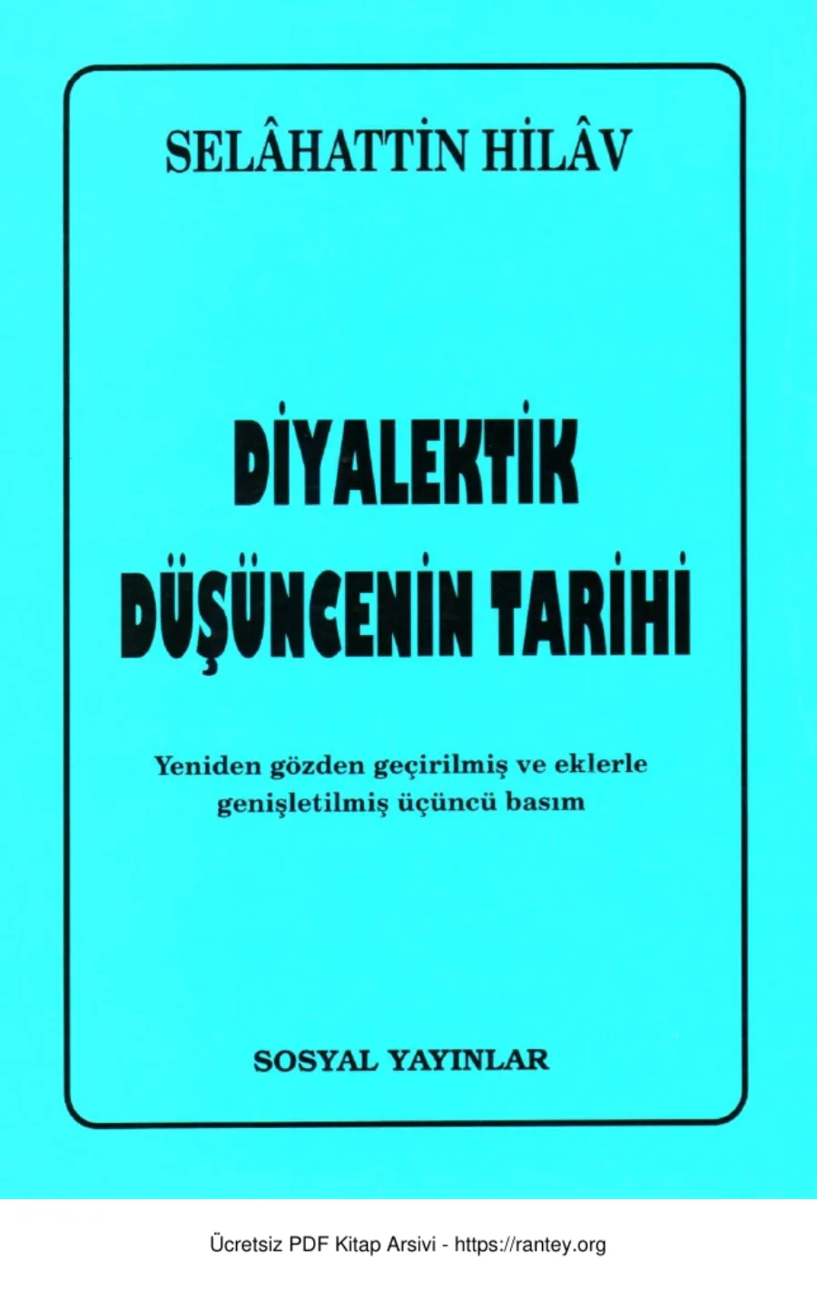 Diyalektik Düşüncenin Tarihi kapak görseli