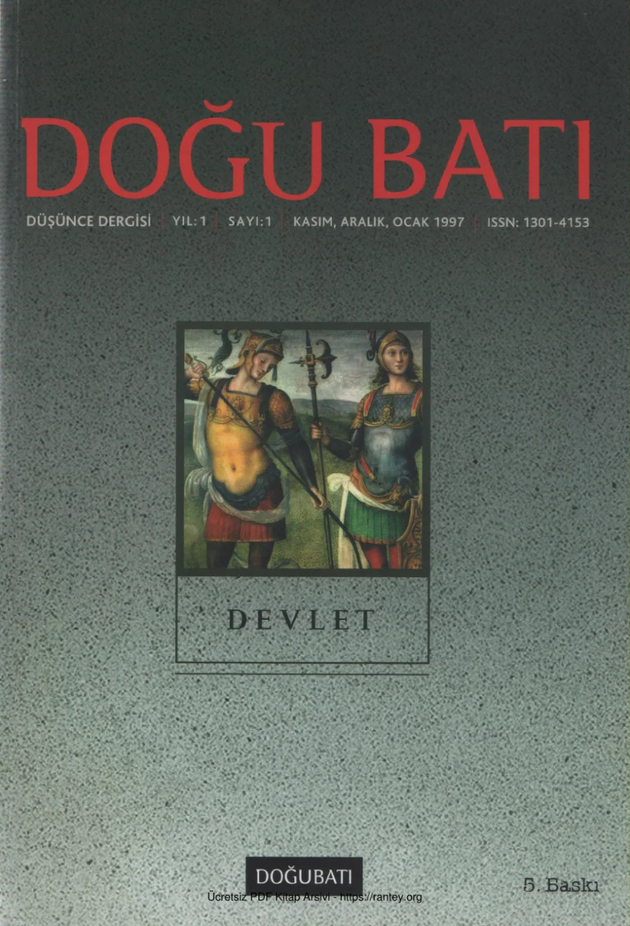 Doğu Batı Sayı 01: Devlet kapak görseli