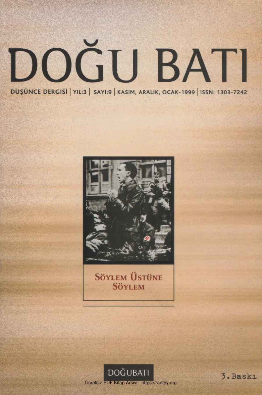Doğu Batı Sayı 09 Söylem Üstüne Söylem kapak görseli