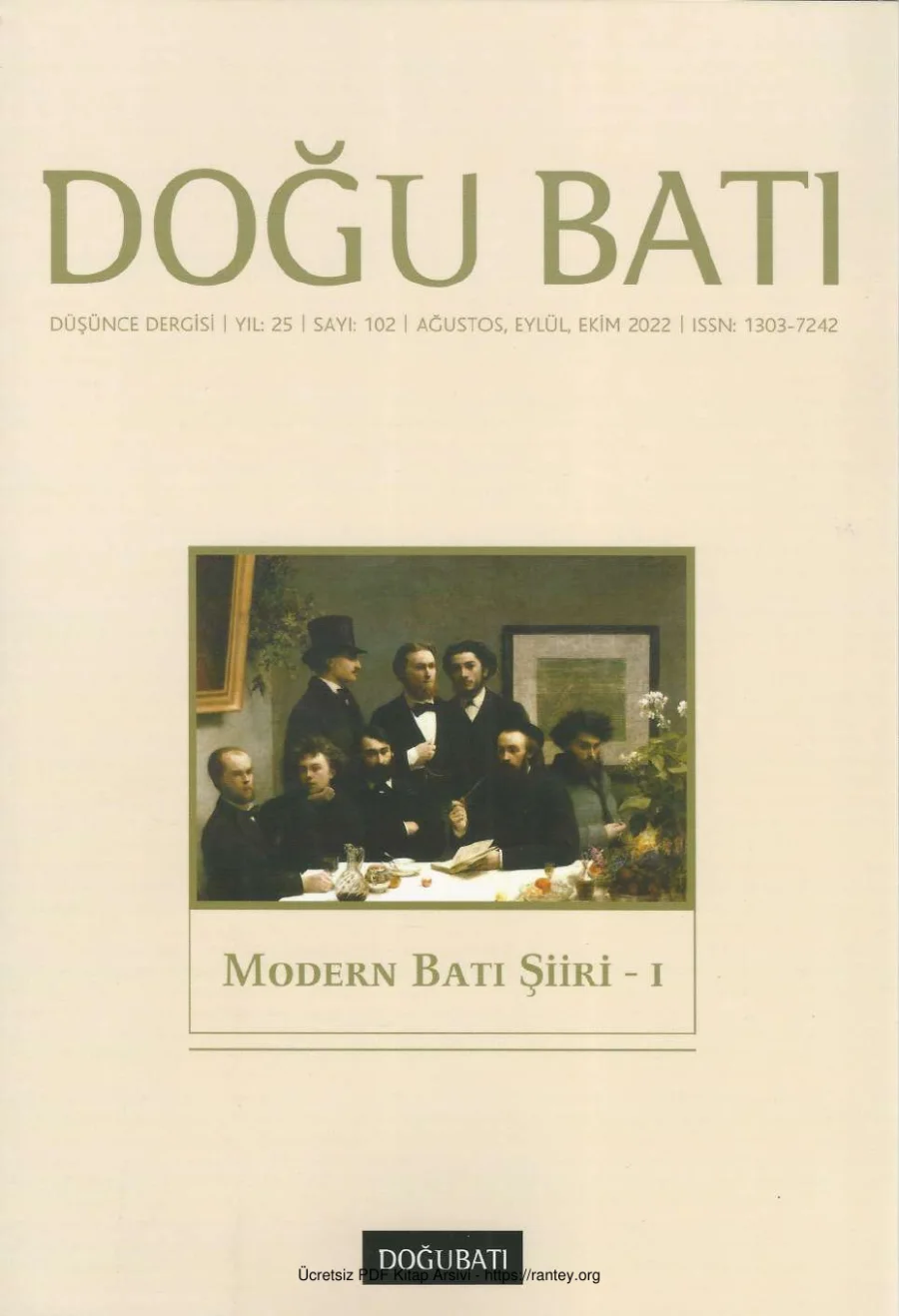 Doğu Batı Sayı 102 - Modern Batı Şiiri 1 kapak görseli