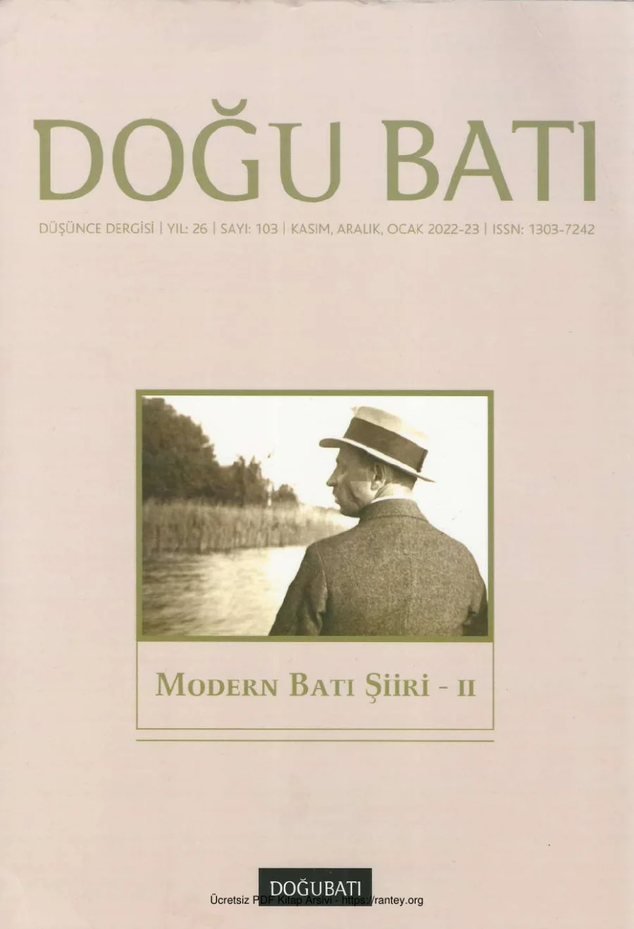 Doğu Batı Sayı 103 - Modern Batı Şiiri 2 kapak görseli