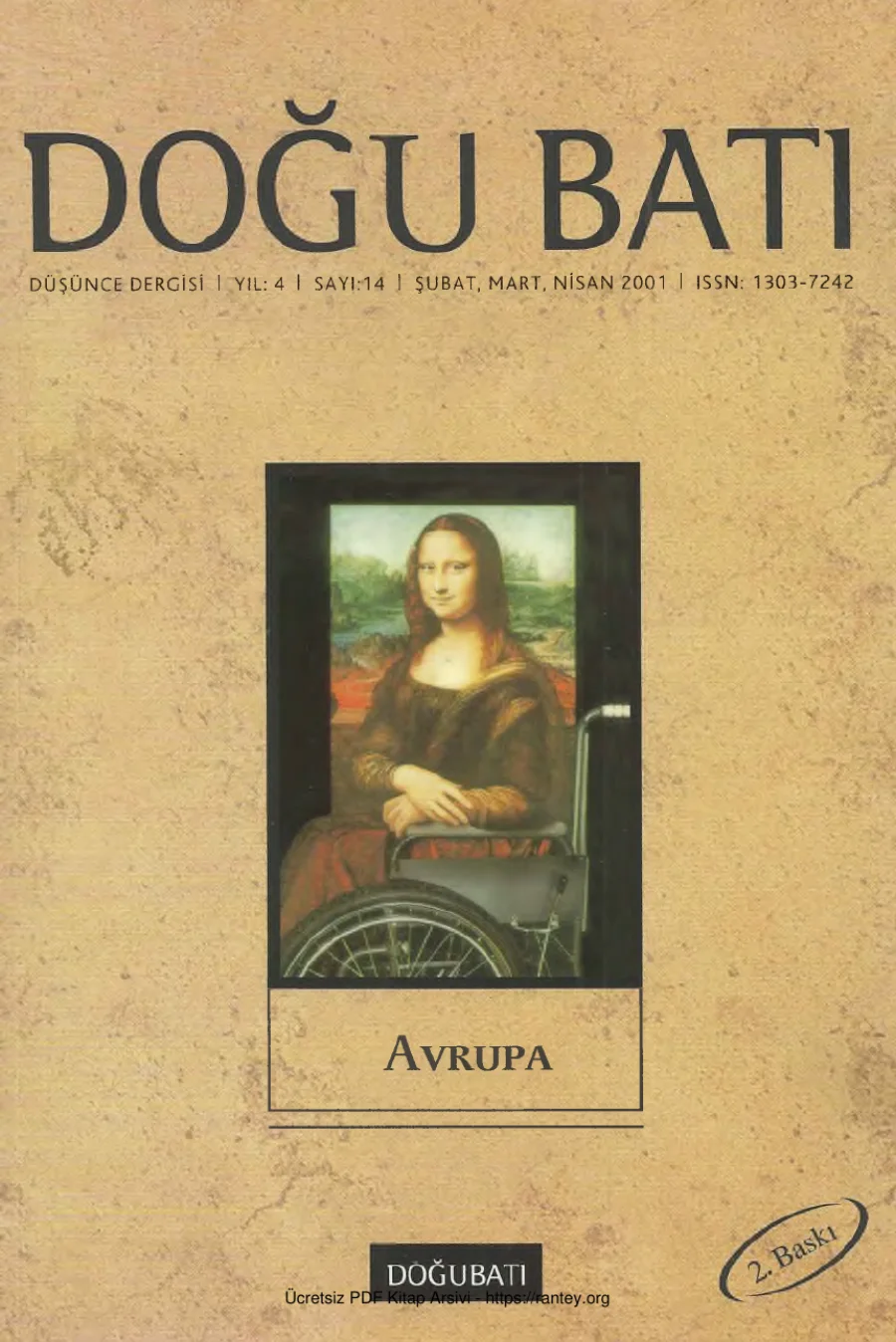 Doğu Batı Sayı 14 Avrupa kapak görseli