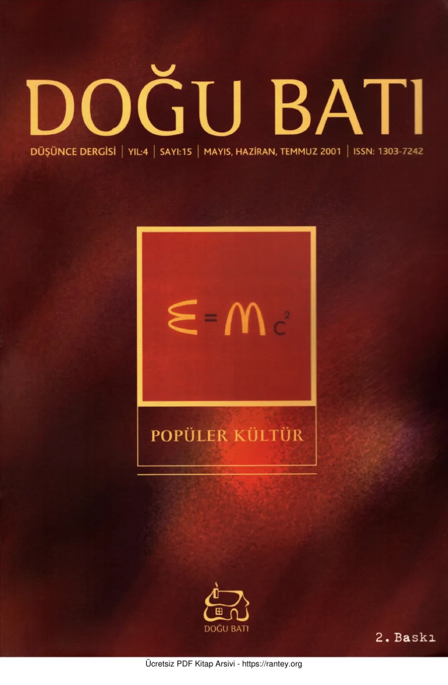 Doğu Batı Sayı 15: Popüler Kültür kapak görseli