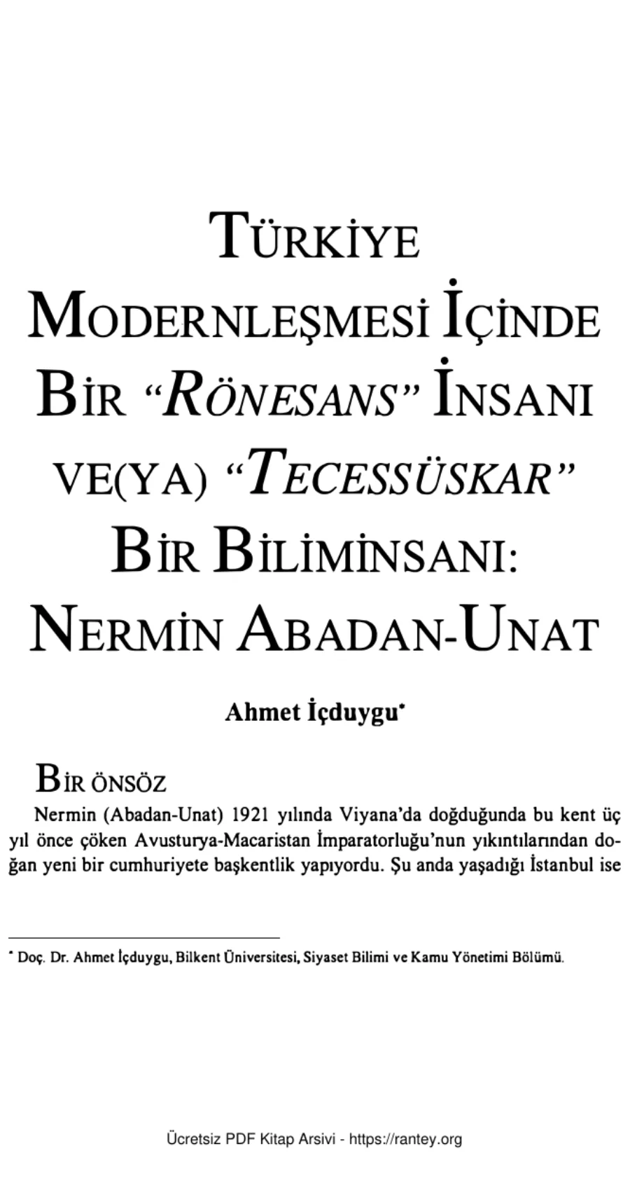 Doğu Batı Sayı 16 - Türk Düşünce Serüveni Nermin Abadan Unat kapak görseli